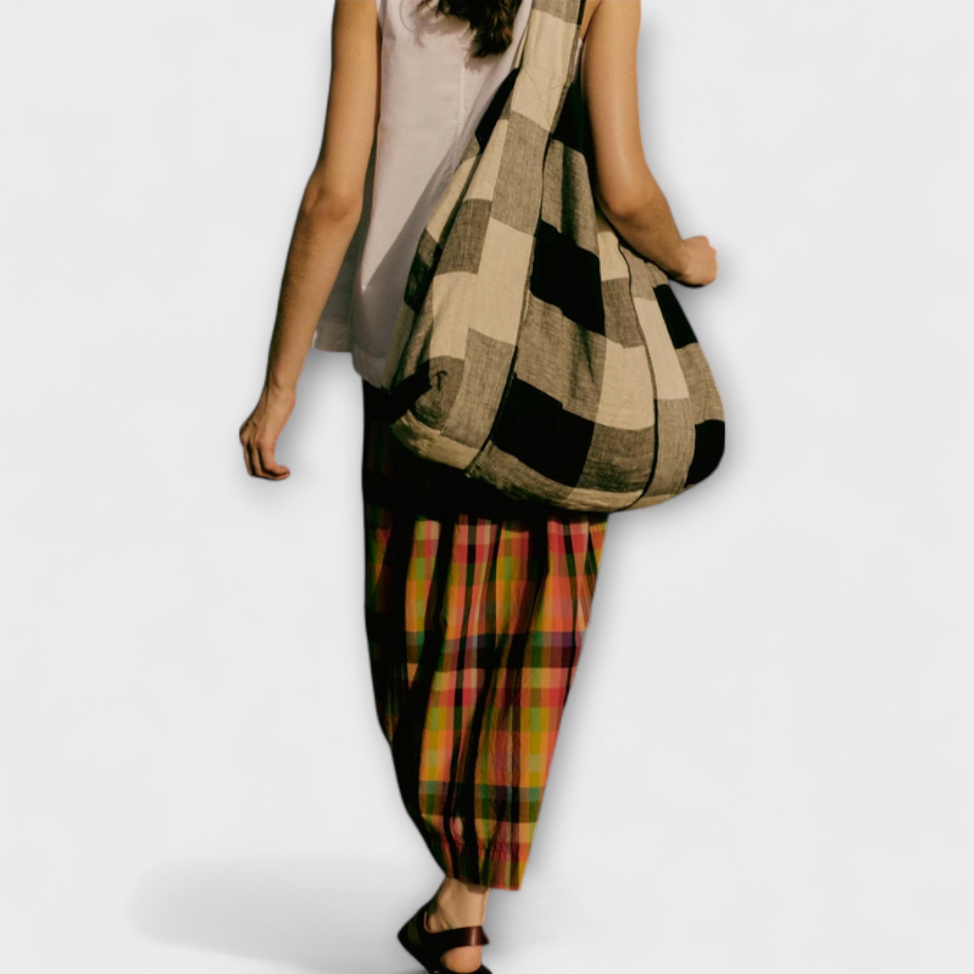 Emilia - Gonna Plissettata a Strisce Multicolori