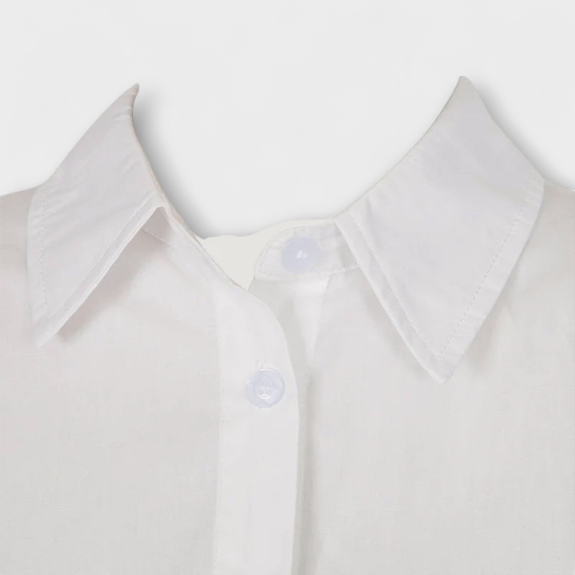 Indie - Camicia Abito Plissettata a Maniche Lunghe Bianca