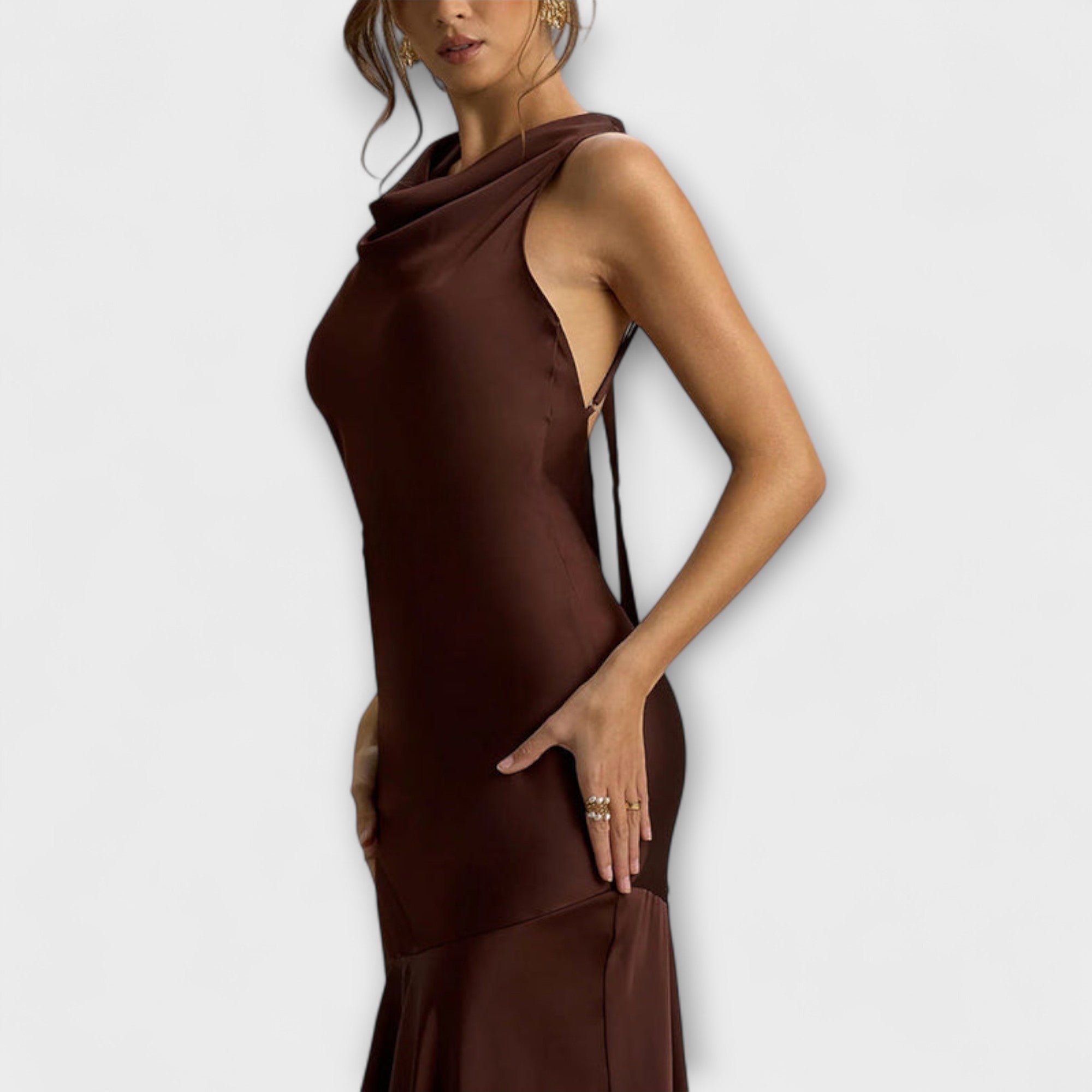 Lennon - Elegante Abito Maxi in Satin