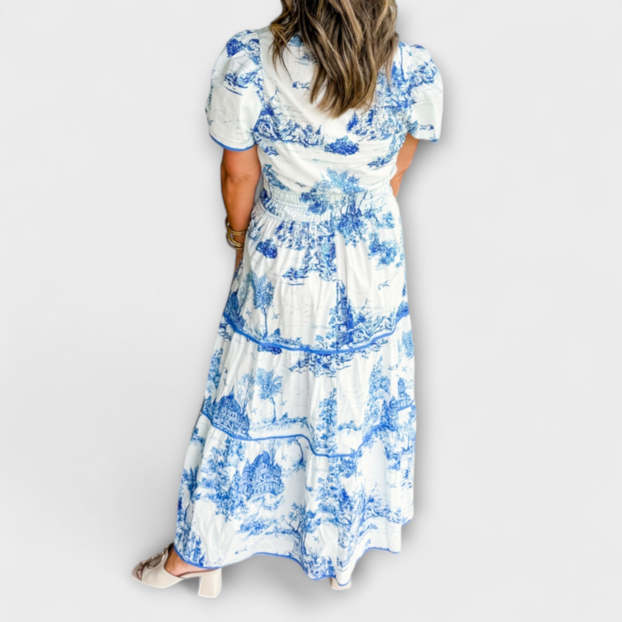 Eliza - Maxi Dress in Toile Senza Tempo
