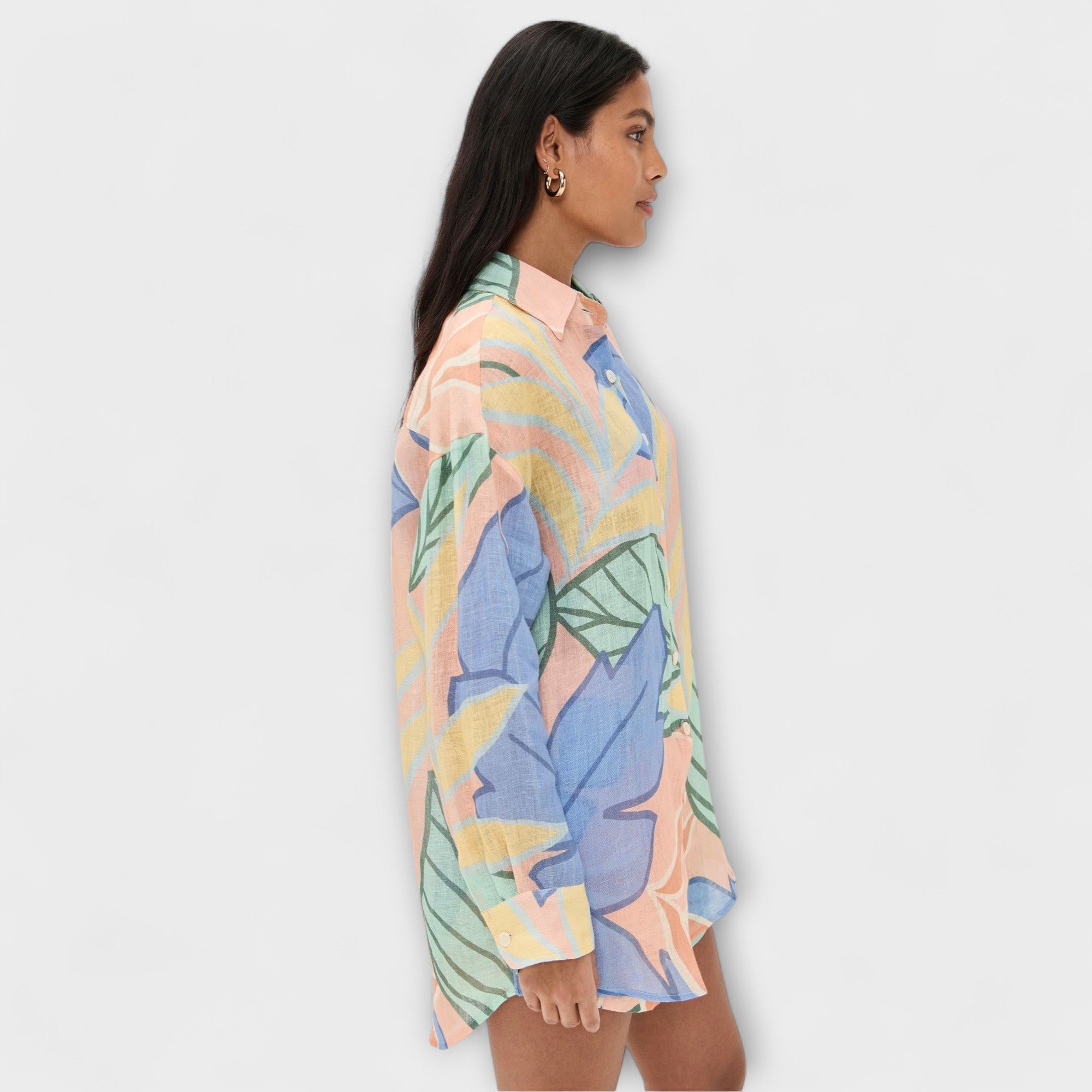 Mary - Completo Corto con Stampa Foglie Tropicali di Playa Boyfriend