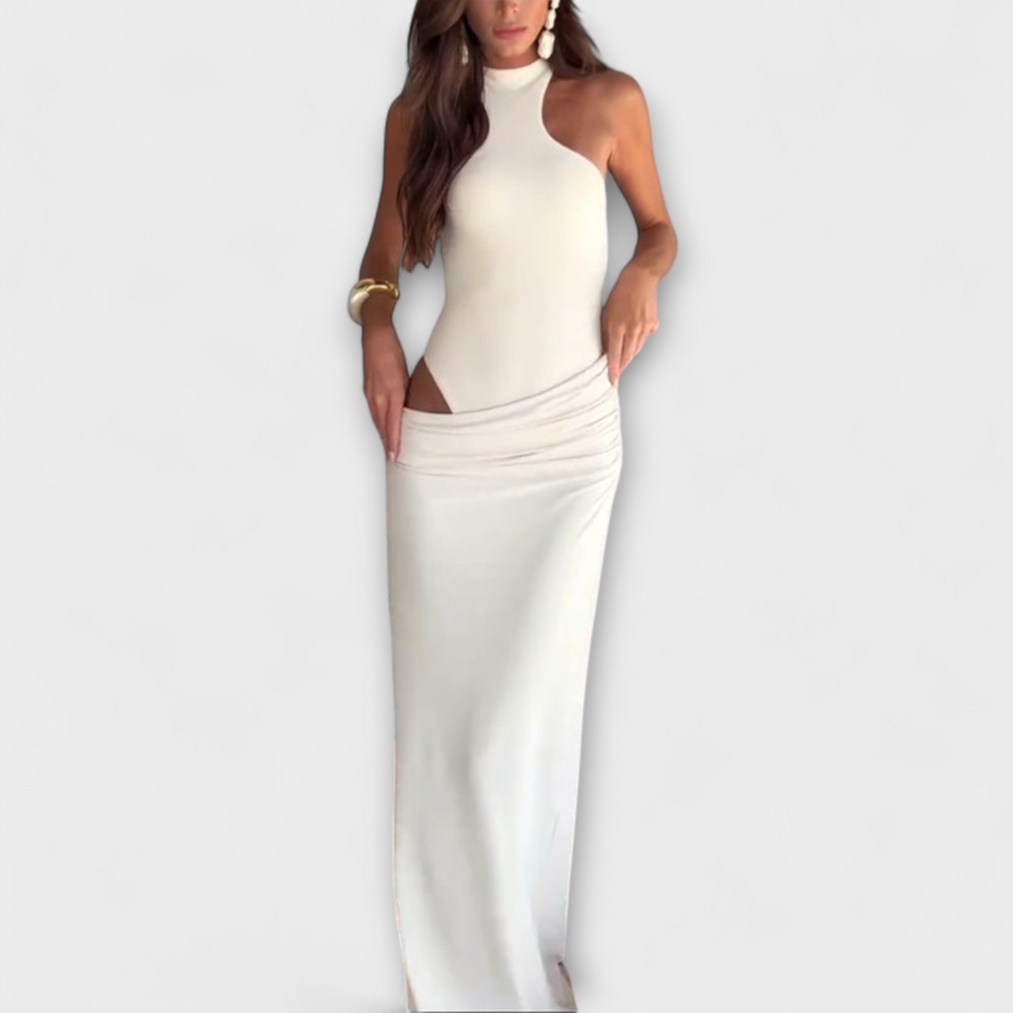 Minna - Abito Seducente Senza Maniche con Tagli