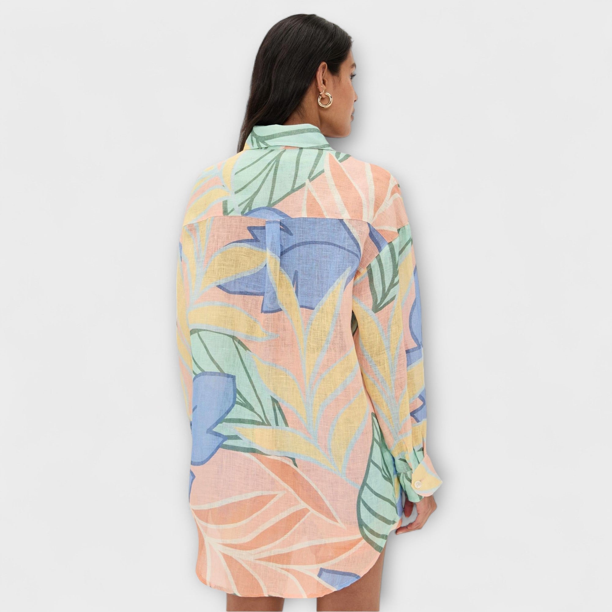 Mary - Completo Corto con Stampa Foglie Tropicali di Playa Boyfriend