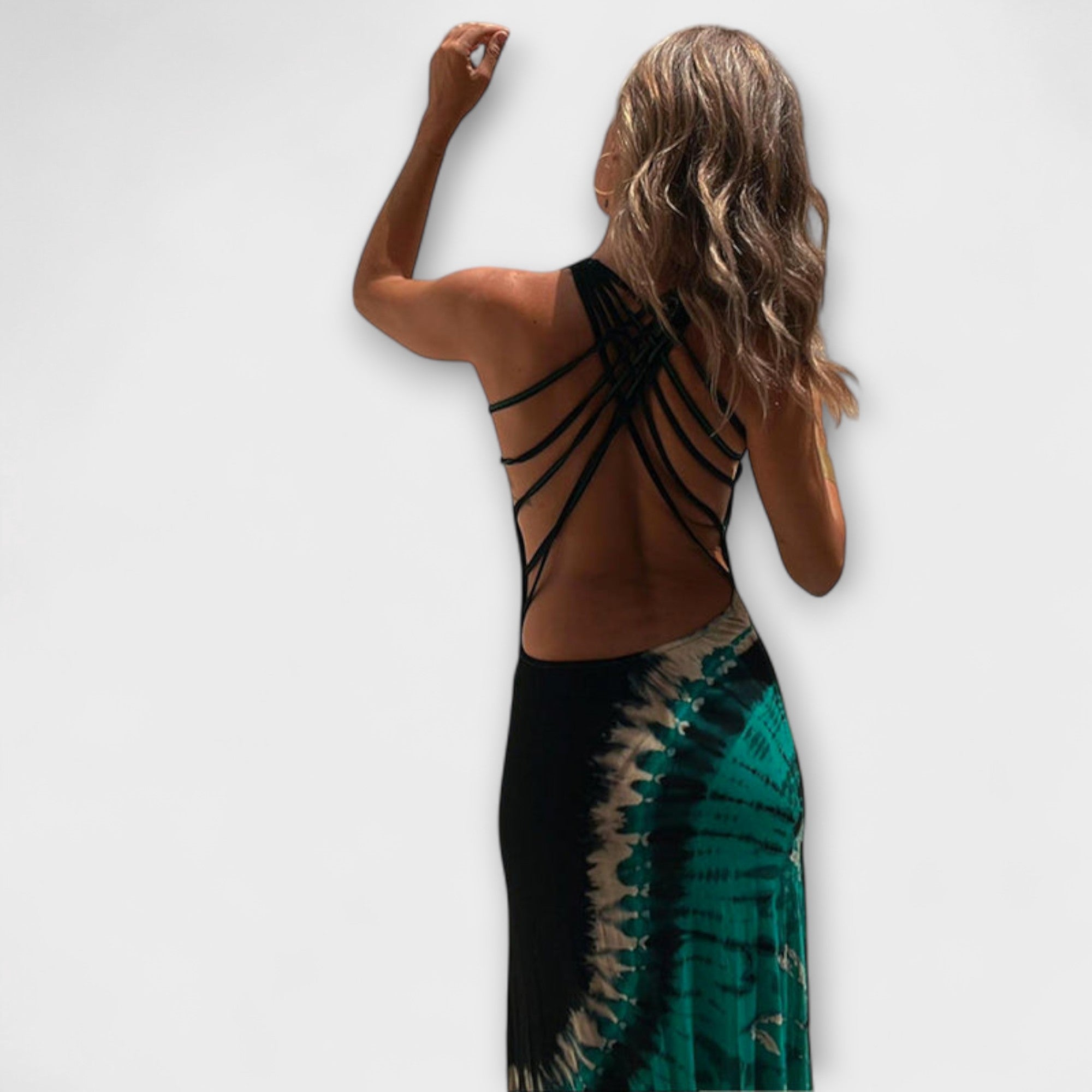 Livia - Abito Maxi con Tie-Dye Cielo Stellato