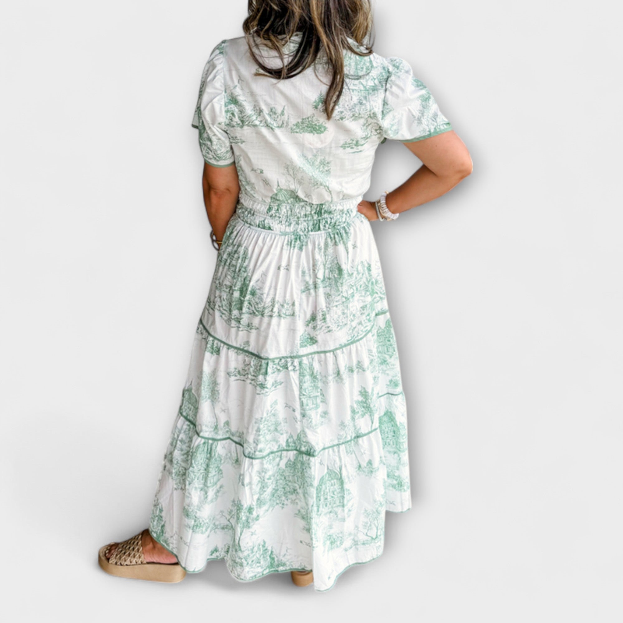 Eliza - Maxi Dress in Toile Senza Tempo