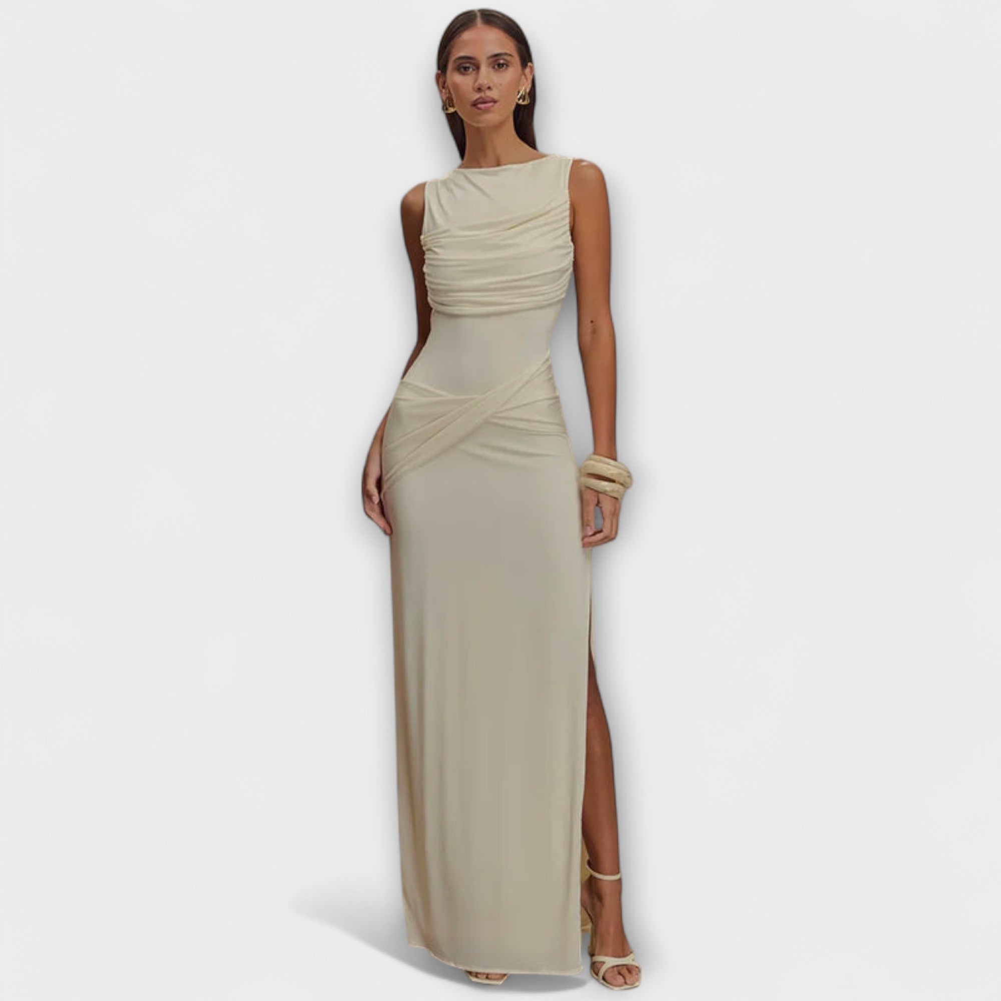 Rieke - Abito Maxi Elegante con Spacco Alto