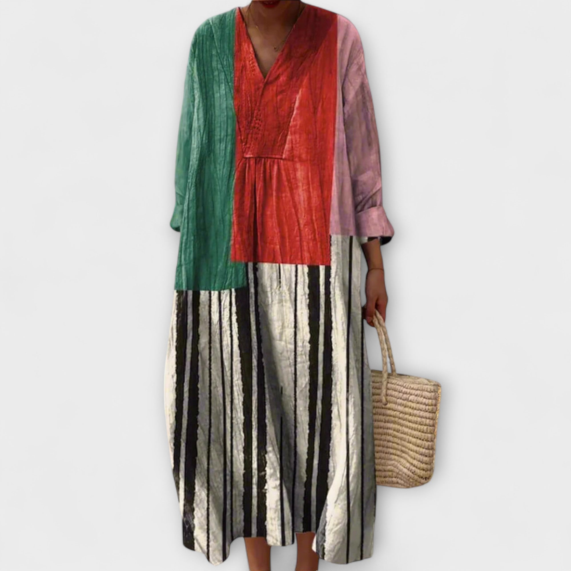 Rosa - Abito Geometrico Elegante