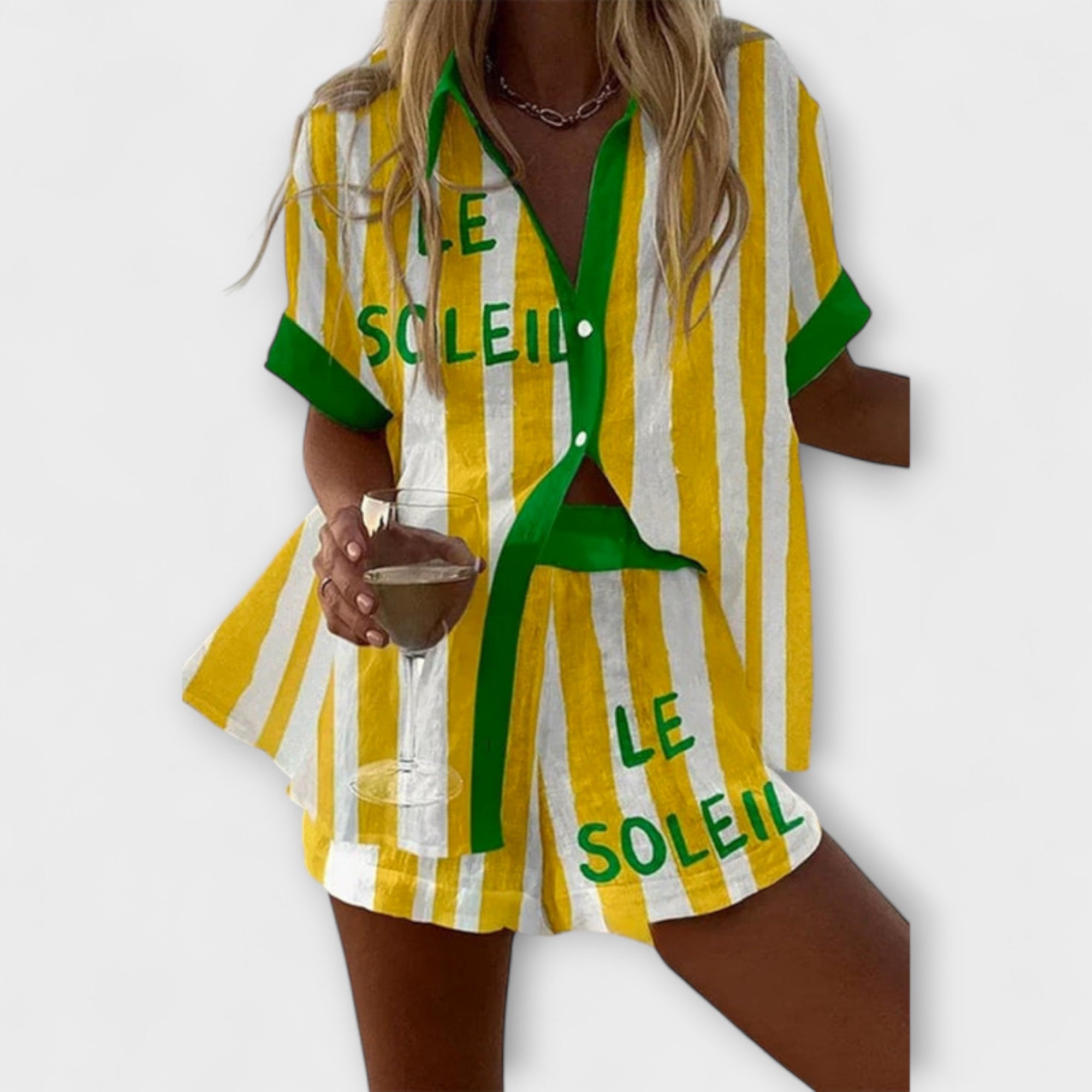 Halora – Stile in Lino Giallo con Stile