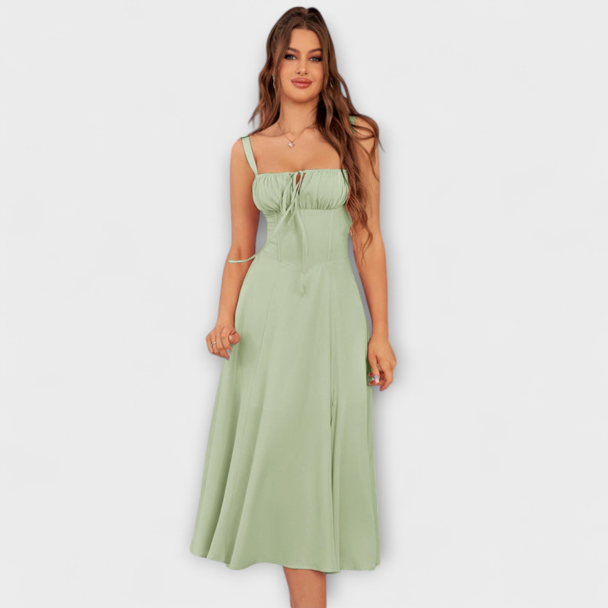 Speranza - Abito Top Ruffles con Dettaglio Fessura