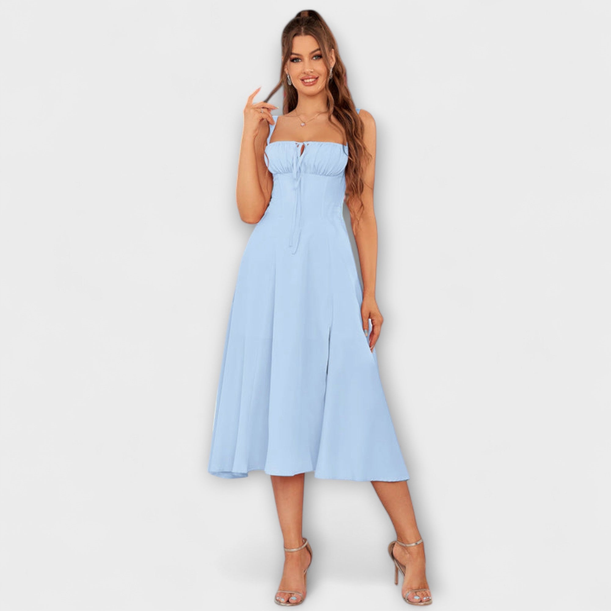 Speranza - Abito Top Ruffles con Dettaglio Fessura