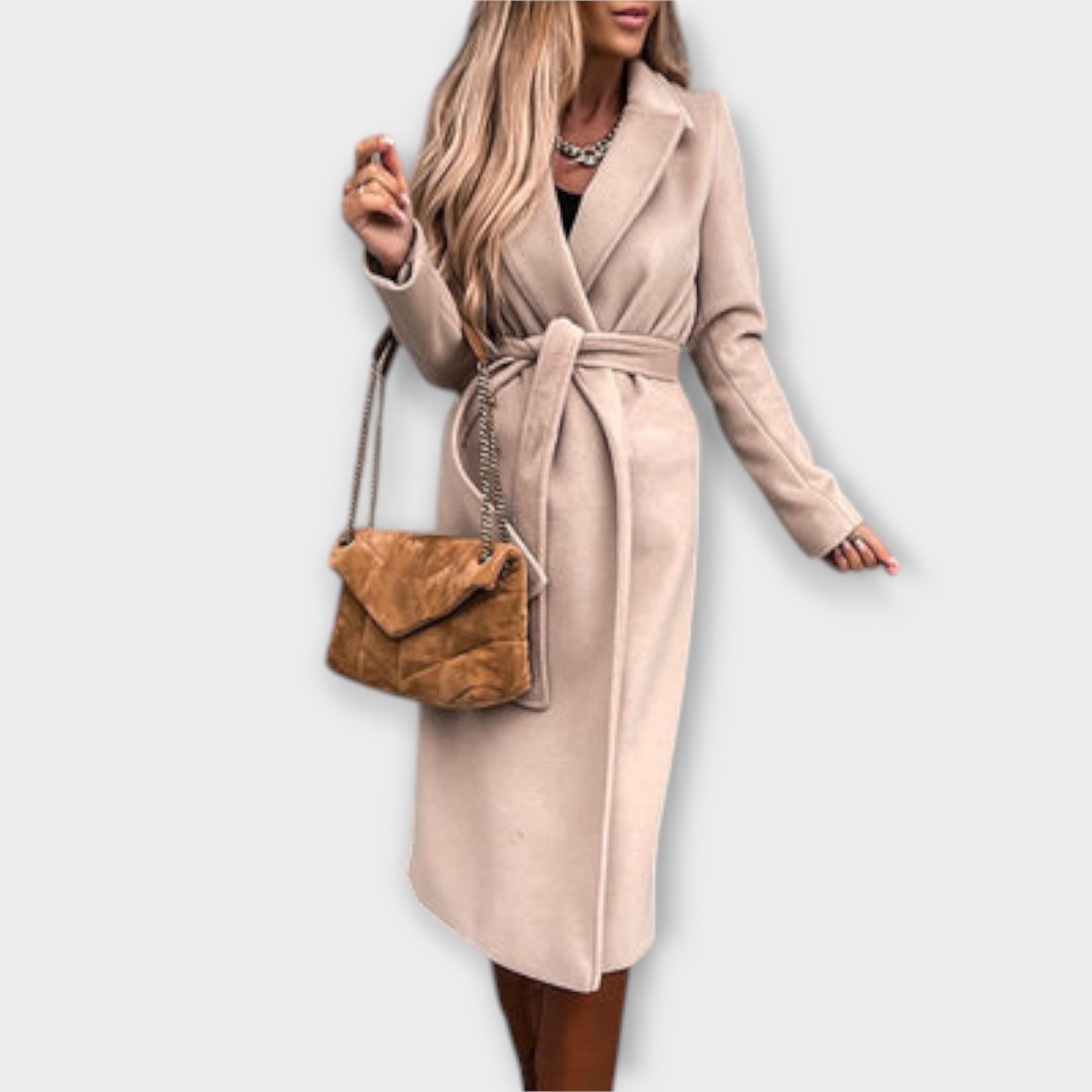 Eliza - Cappotto Lungo Elegante con Cintura