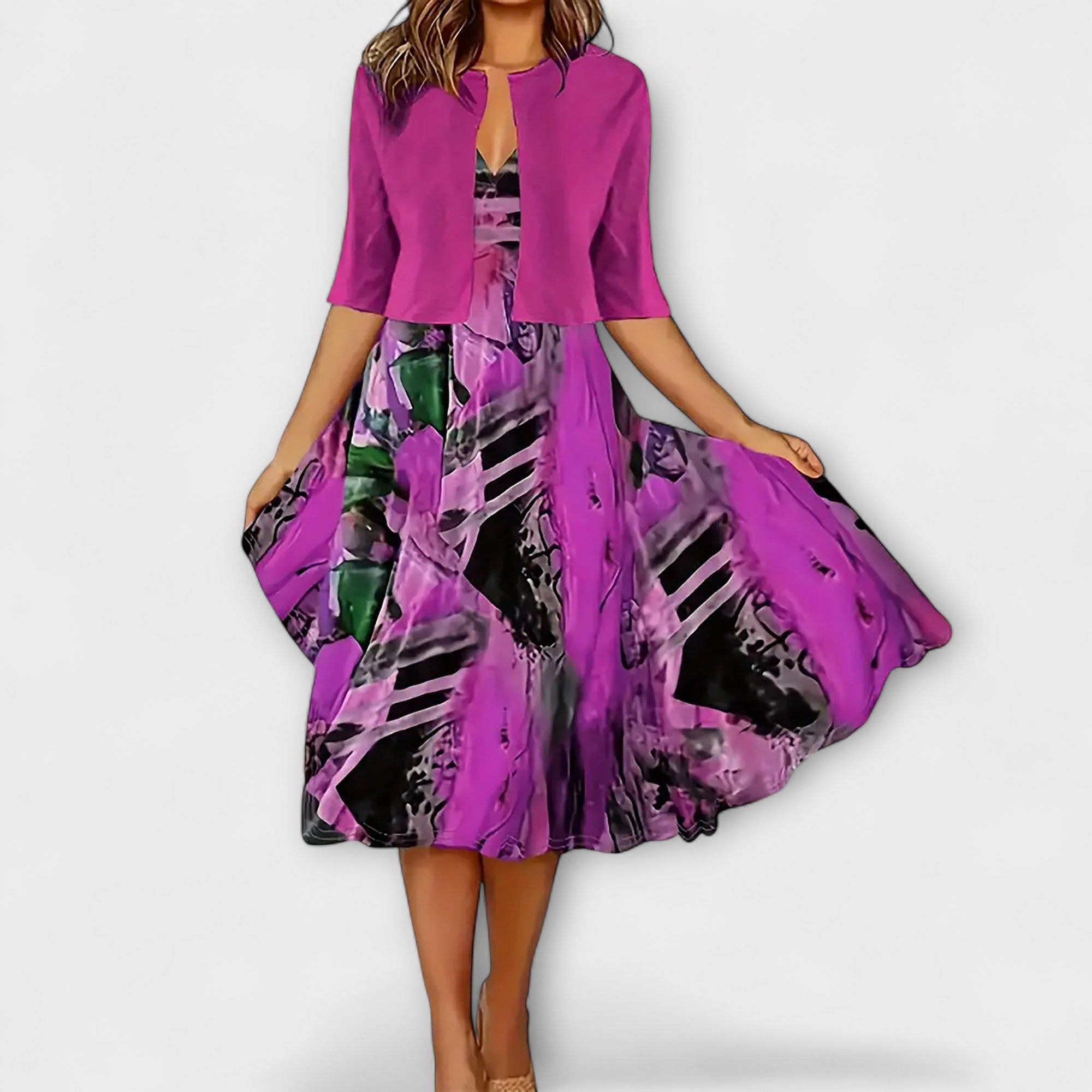 Abito Midi da Donna con Blazer