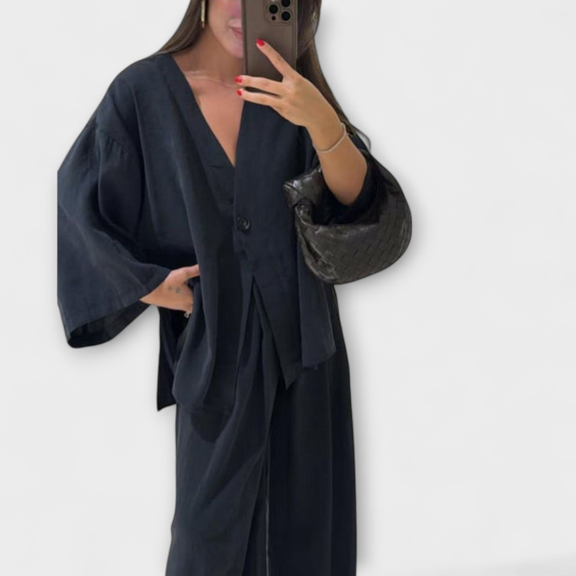 Jacqueline - Top e Pantaloni Casual a V