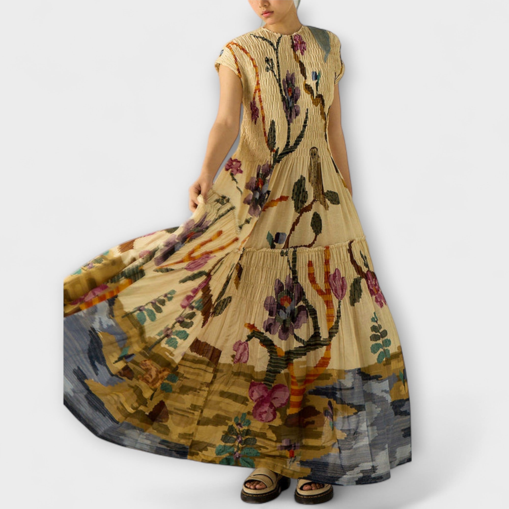 Amara - Vestito Pieghevole con Stampa Animale