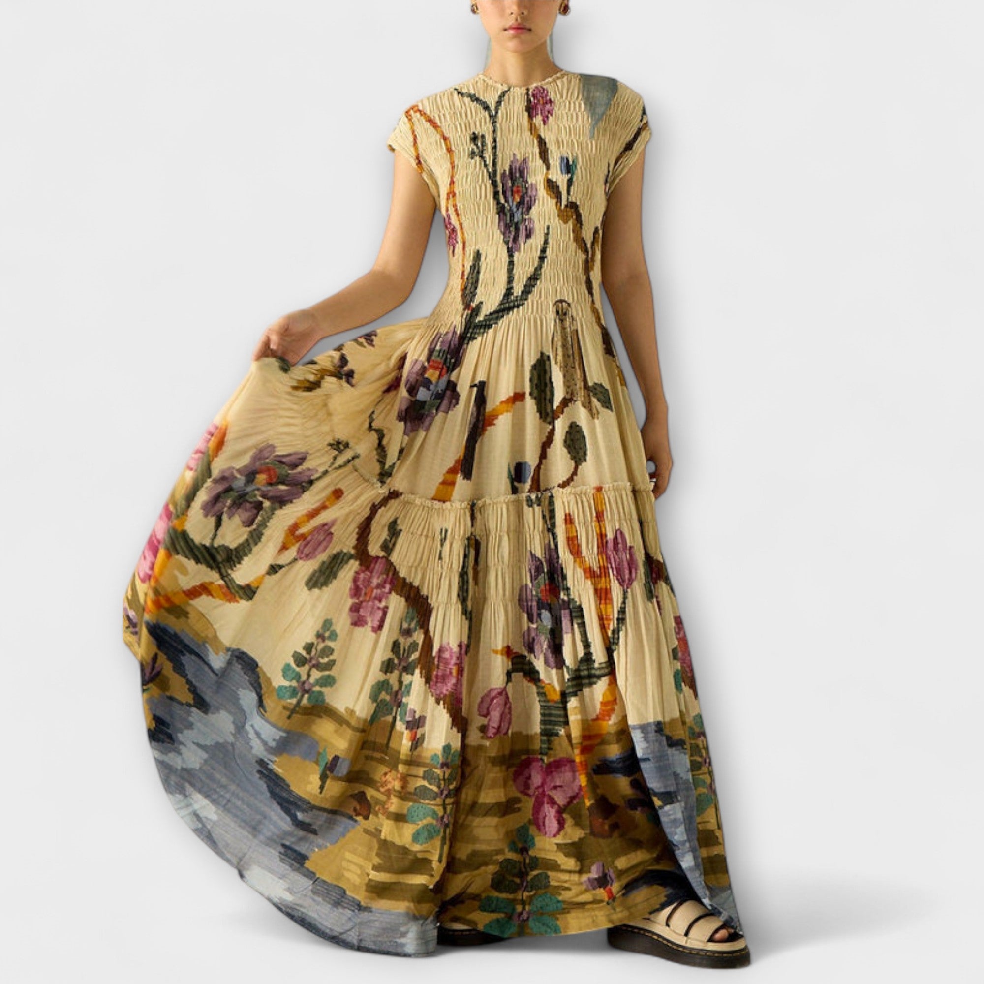 Amara - Vestito Pieghevole con Stampa Animale