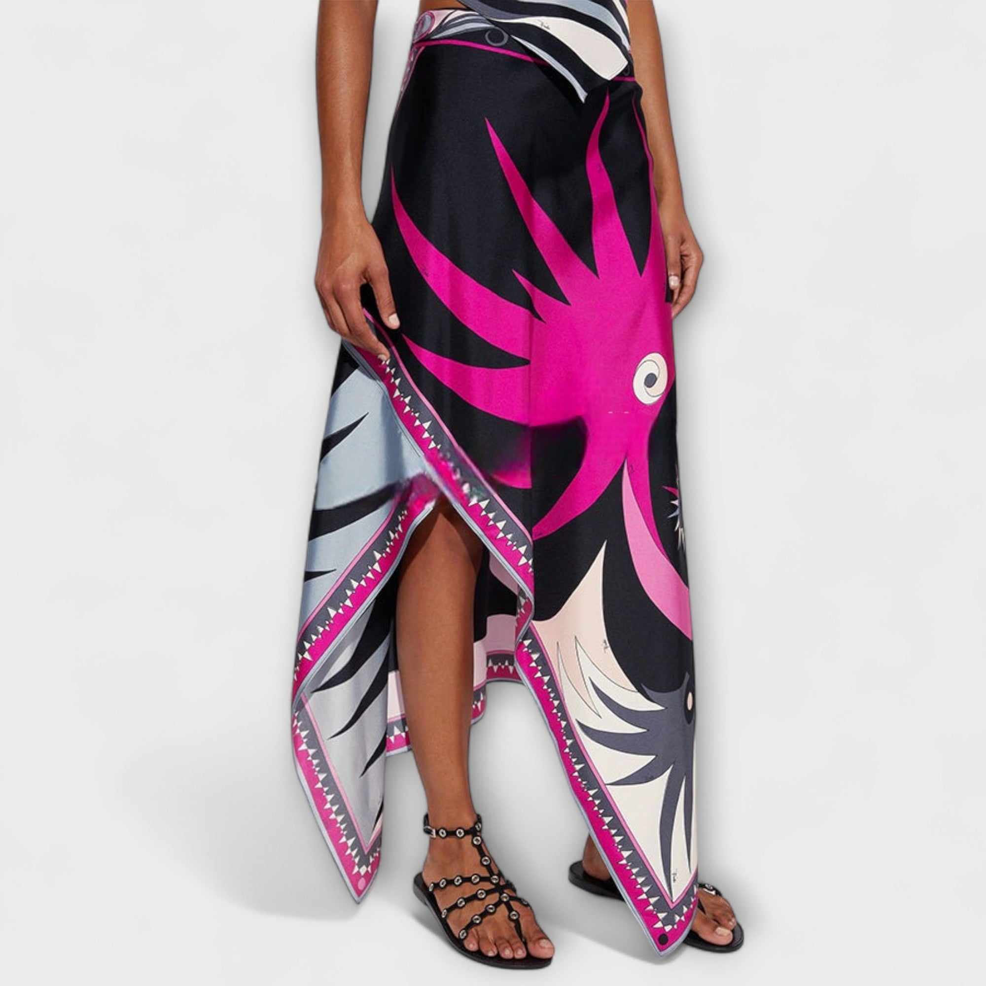 Everly - Set di Top Halter e Gonna Midi Asimmetrica