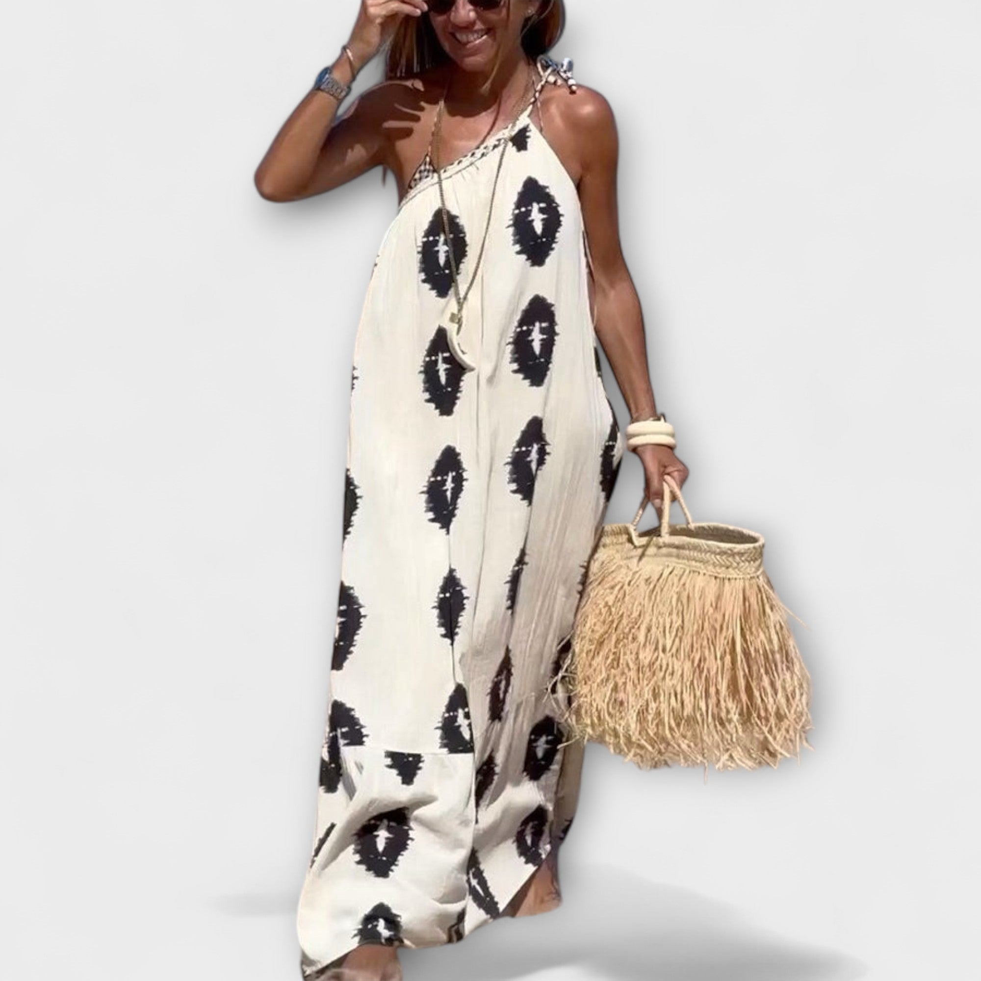 Isla - Vestito Maxi a Spalla Unica con Vibes di Sole