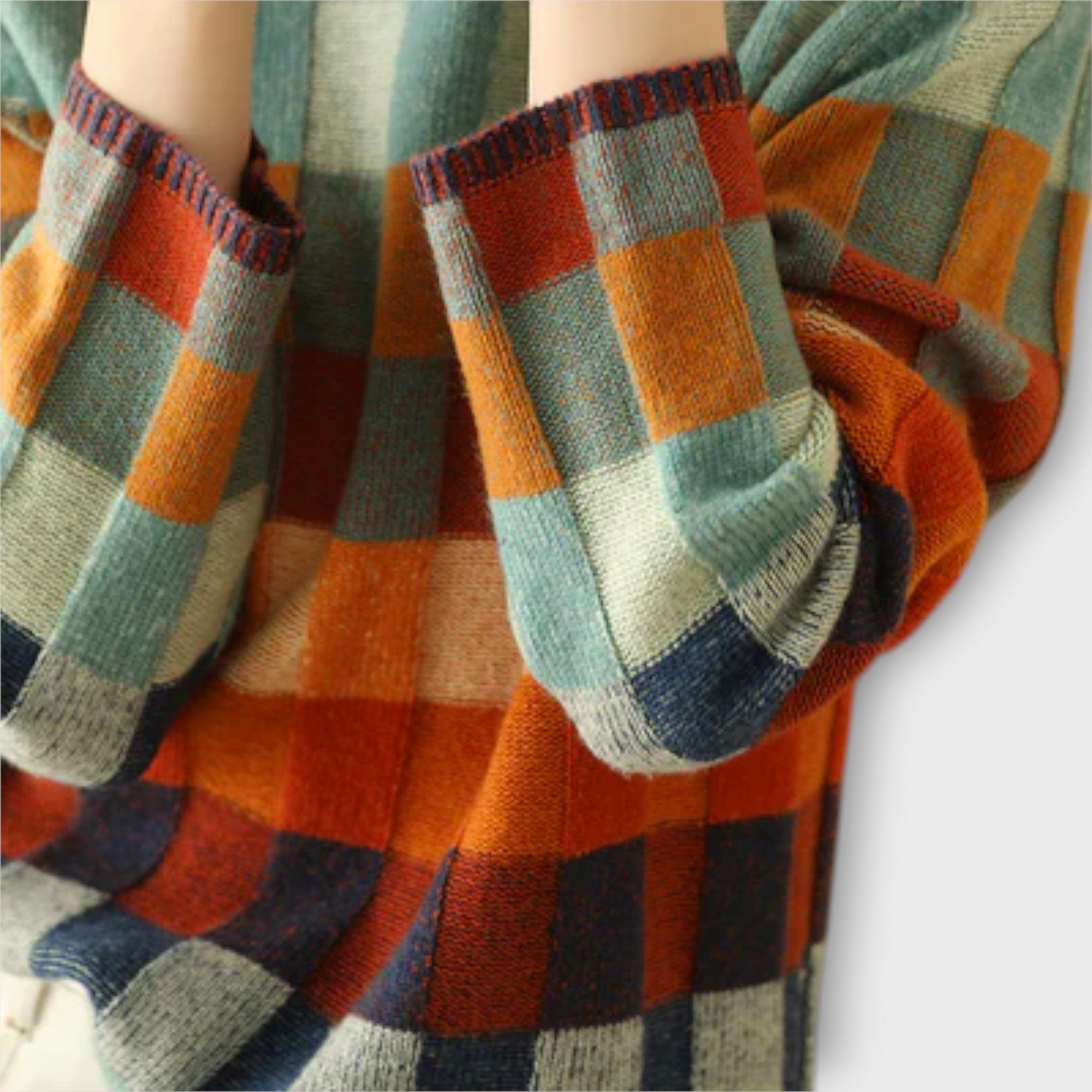 Erika - Maglione a Collo Alto Patchwork