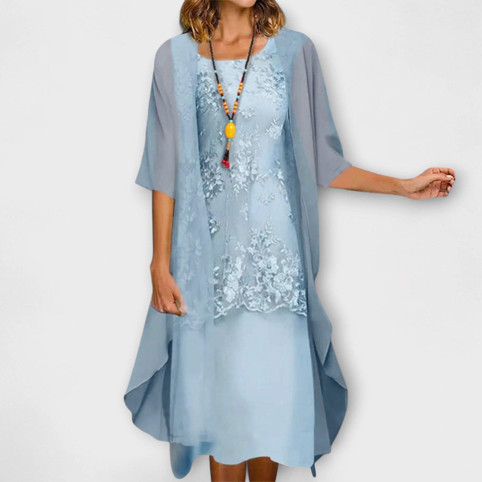 Danielle - Elegante Abito in Chiffon a Due Pezzi