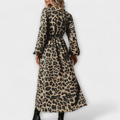 Natalie - Abito Elegante con Stampa Leopardo
