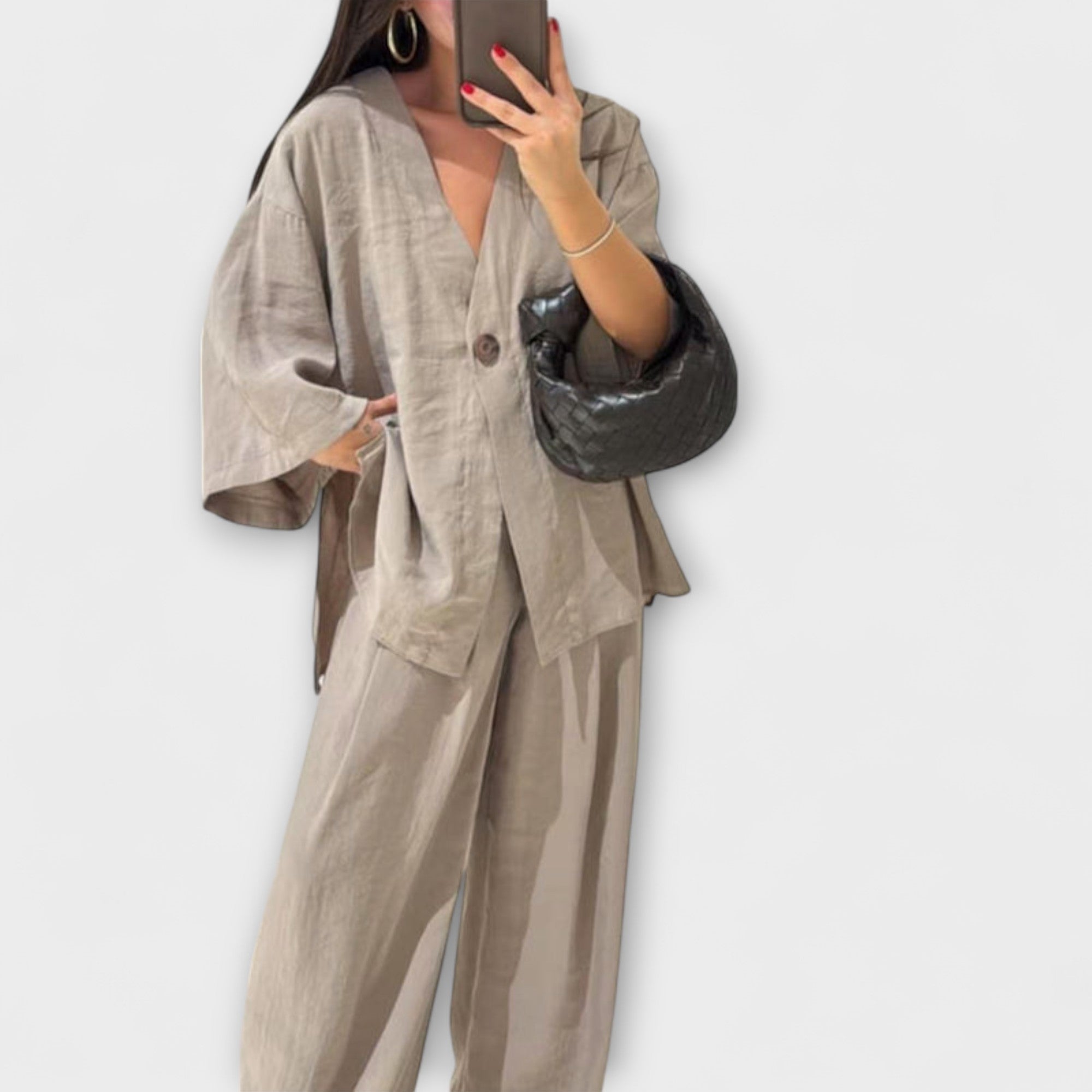 Jacqueline - Top e Pantaloni Casual a V