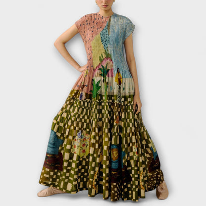 Amara - Vestito Pieghevole con Stampa Animale