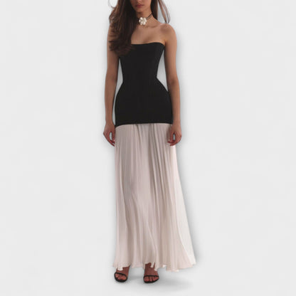 Isolde - Set Due Pezzi con Gonna Pieghettata Elegante