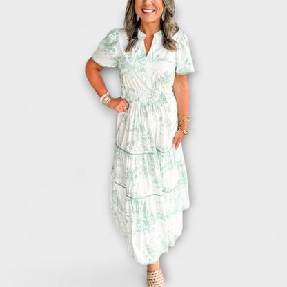 Eliza - Maxi Dress in Toile Senza Tempo