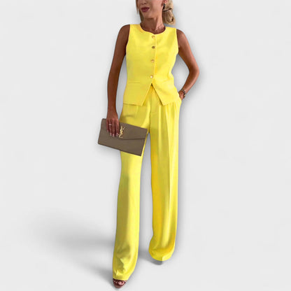 Wilhelmina - Top e Pantaloni Senza Maniche Chic