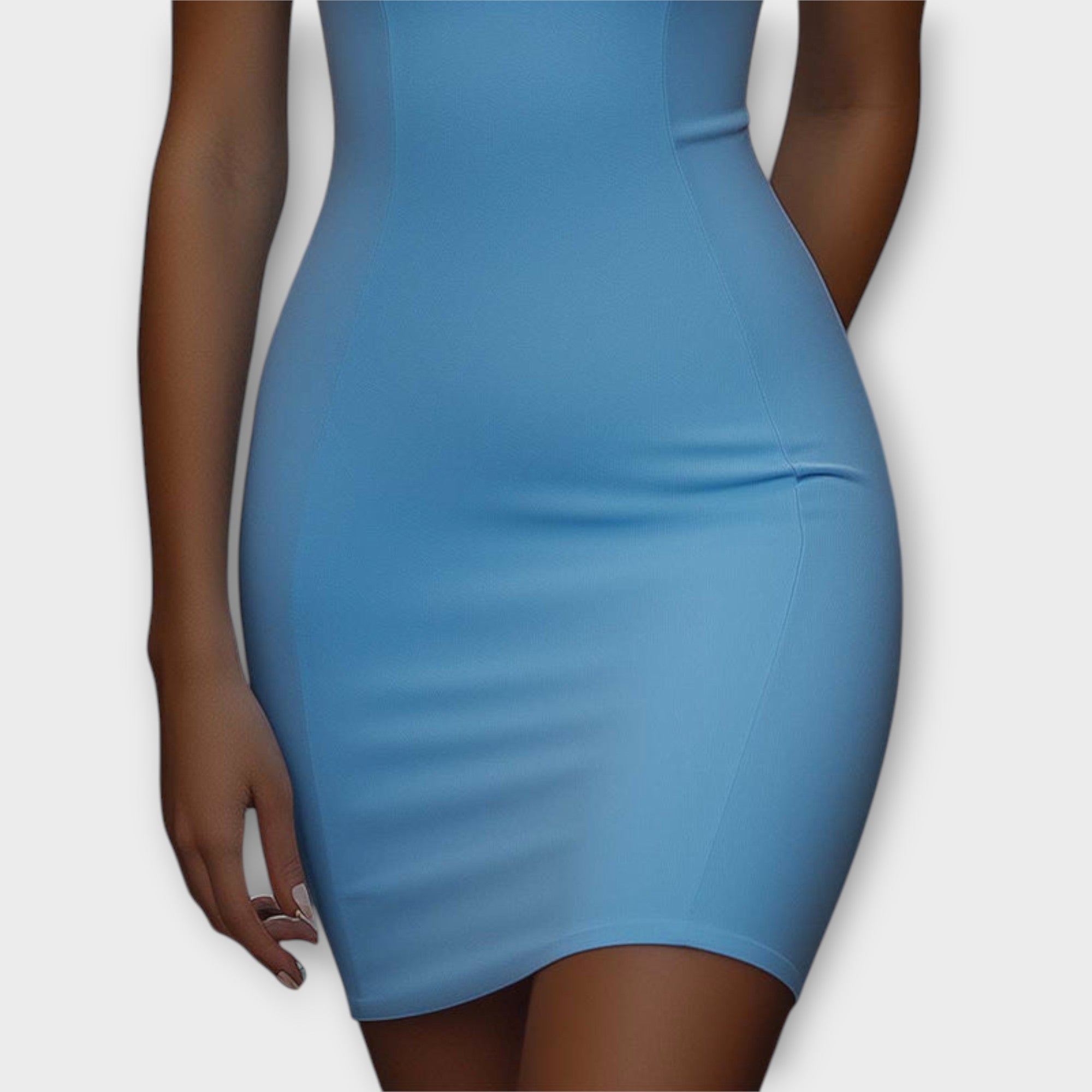 Maja - Abito Mini Bodycon Stretch Blu