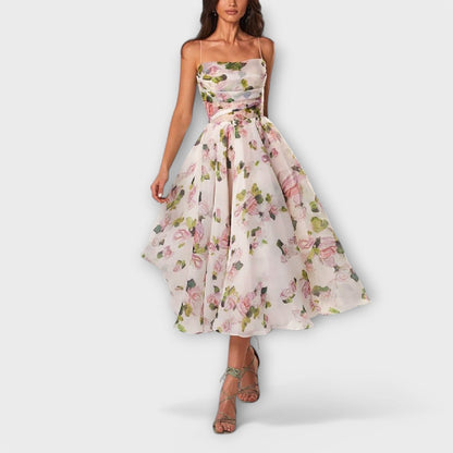 Elegante Abito Midi in Chiffon