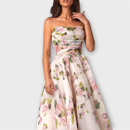 Elegante Abito Midi in Chiffon