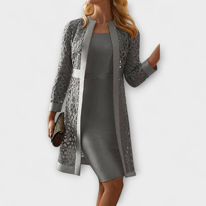 Runa - Elegante Abito in Pizzo a Due Pezzi