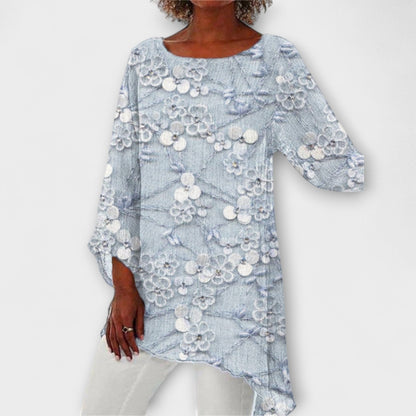 Harper - Blouse with Floral Crystal Pattern