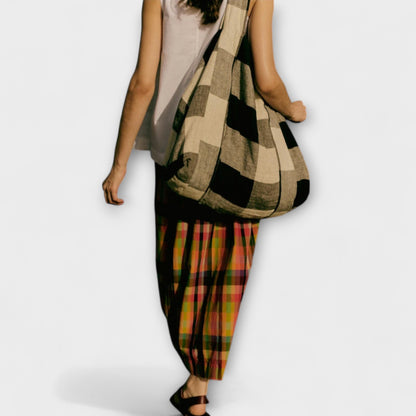 Emilia - Gonna Plissettata a Strisce Multicolori