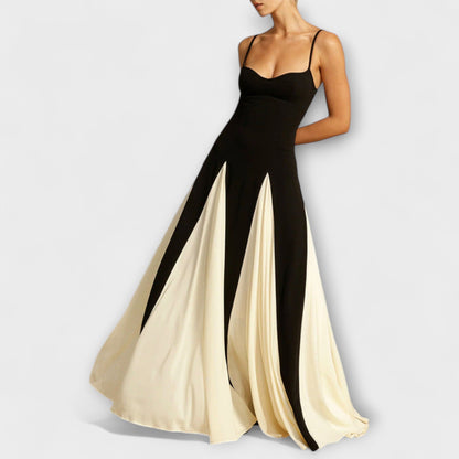Ember - Abito Maxi A-Line con Pannelli in Tulle