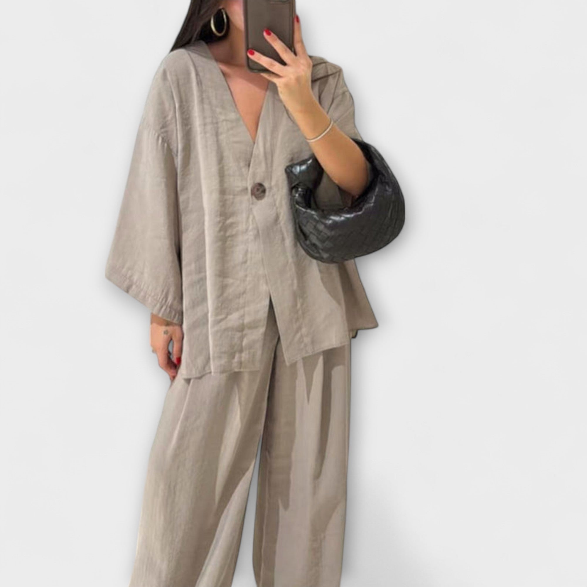 Jacqueline - Top e Pantaloni Casual a V