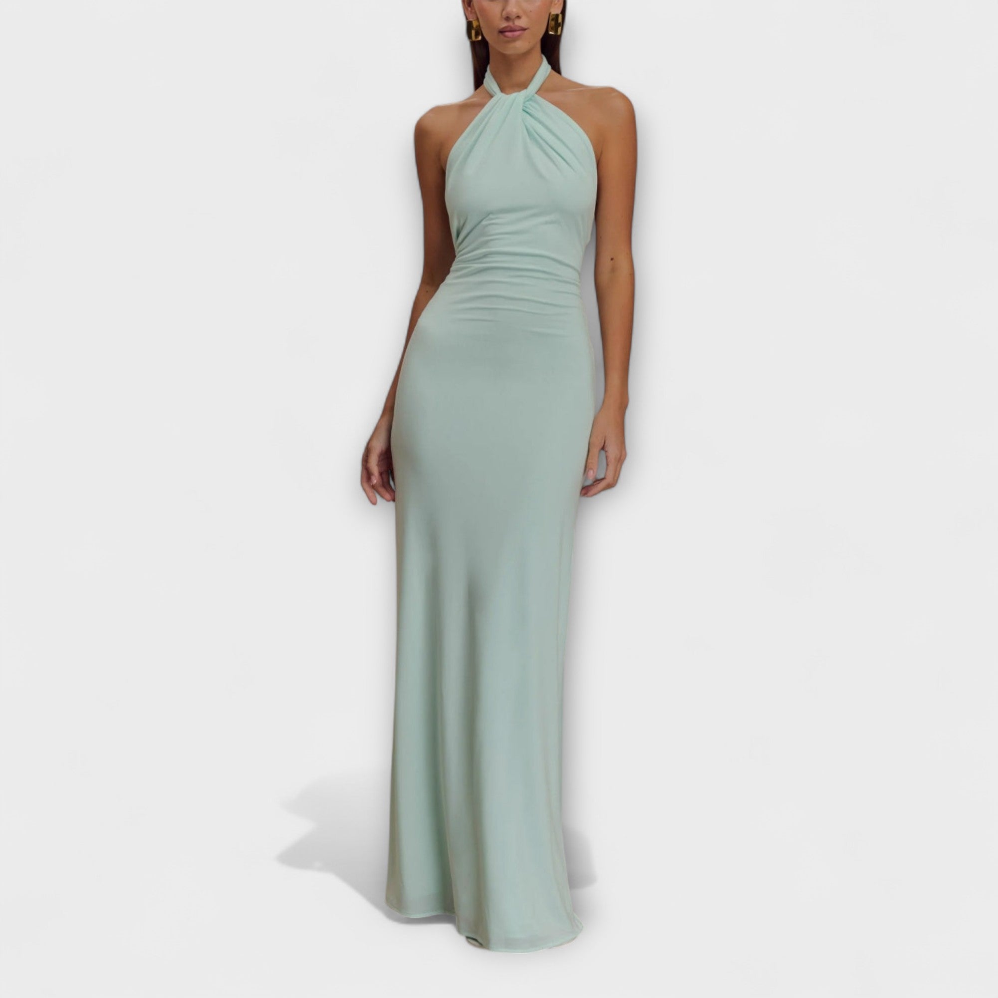Lagoon - Abito Maxi Slinky con Scollo Halter