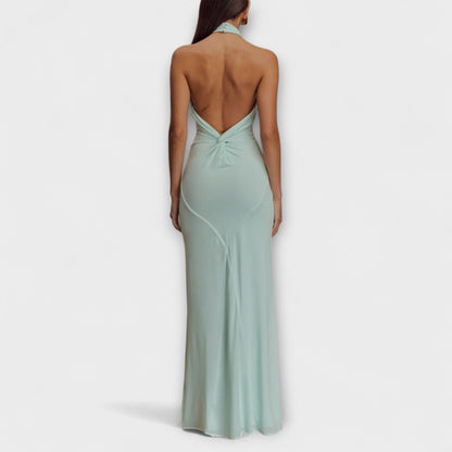 Lagoon - Abito Maxi Slinky con Scollo Halter