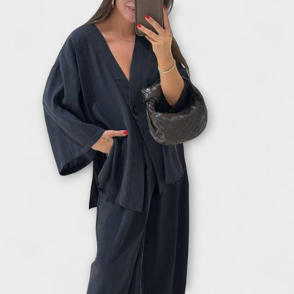 Jacqueline - Top e Pantaloni Casual a V