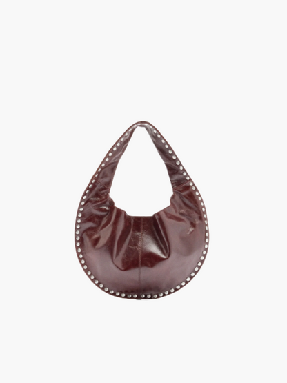 Borsa Hobo in Pelle con Borchie Ember