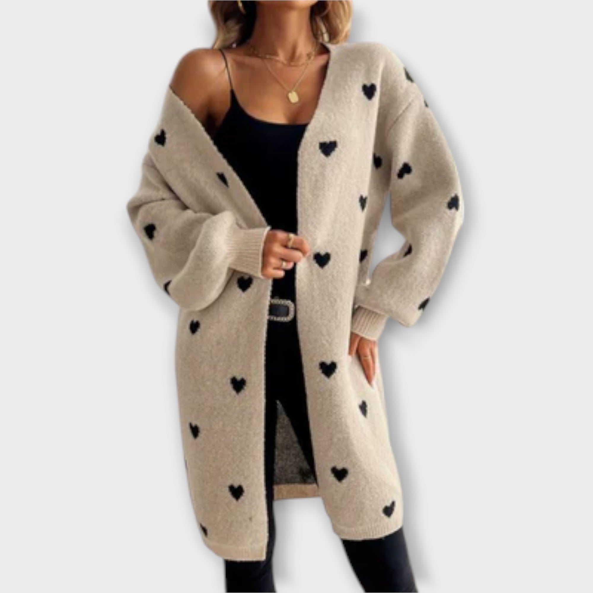 Julia - Cardigan con Motivo a Cuore