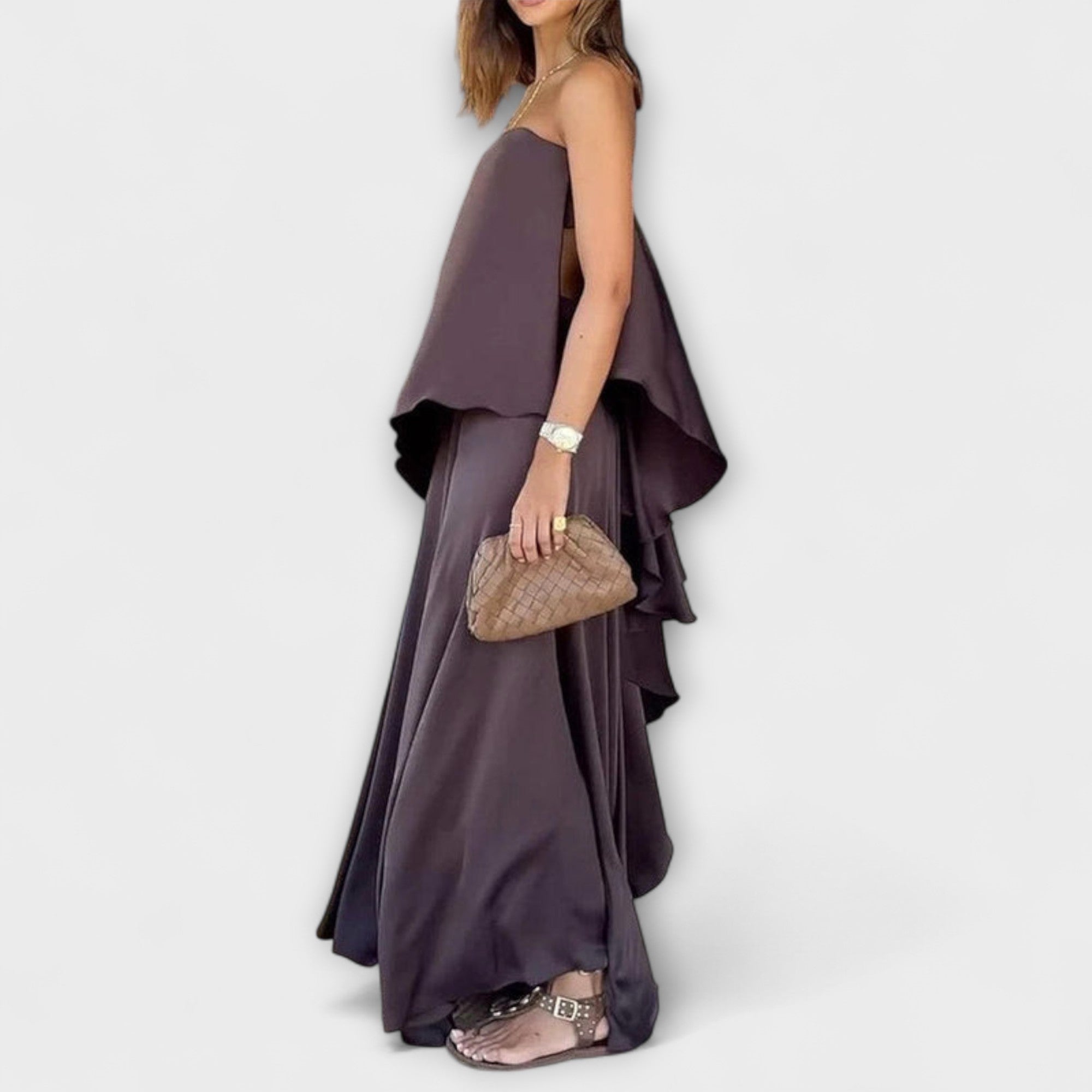 Ruby - Top Bandeau Senza Maniche e Gonna Chic