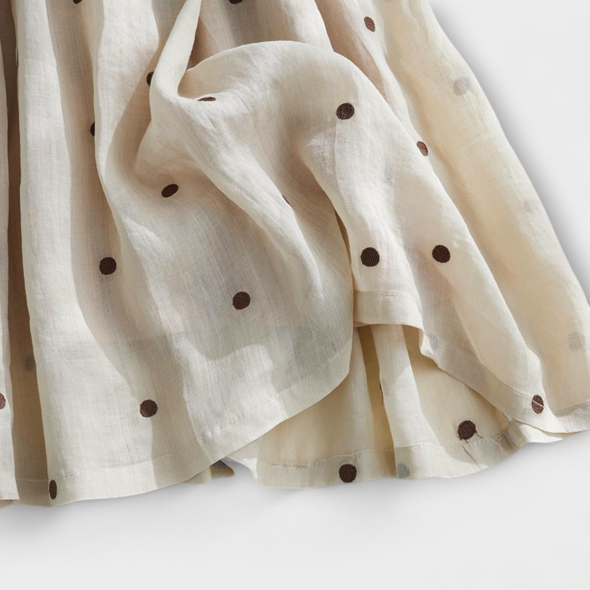 Gonna a Pois Giocosa Realizzata in Cotone-Lino