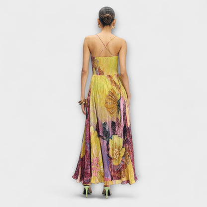 Kiara - Vestito Maxi con Stampa Ikat Vivace