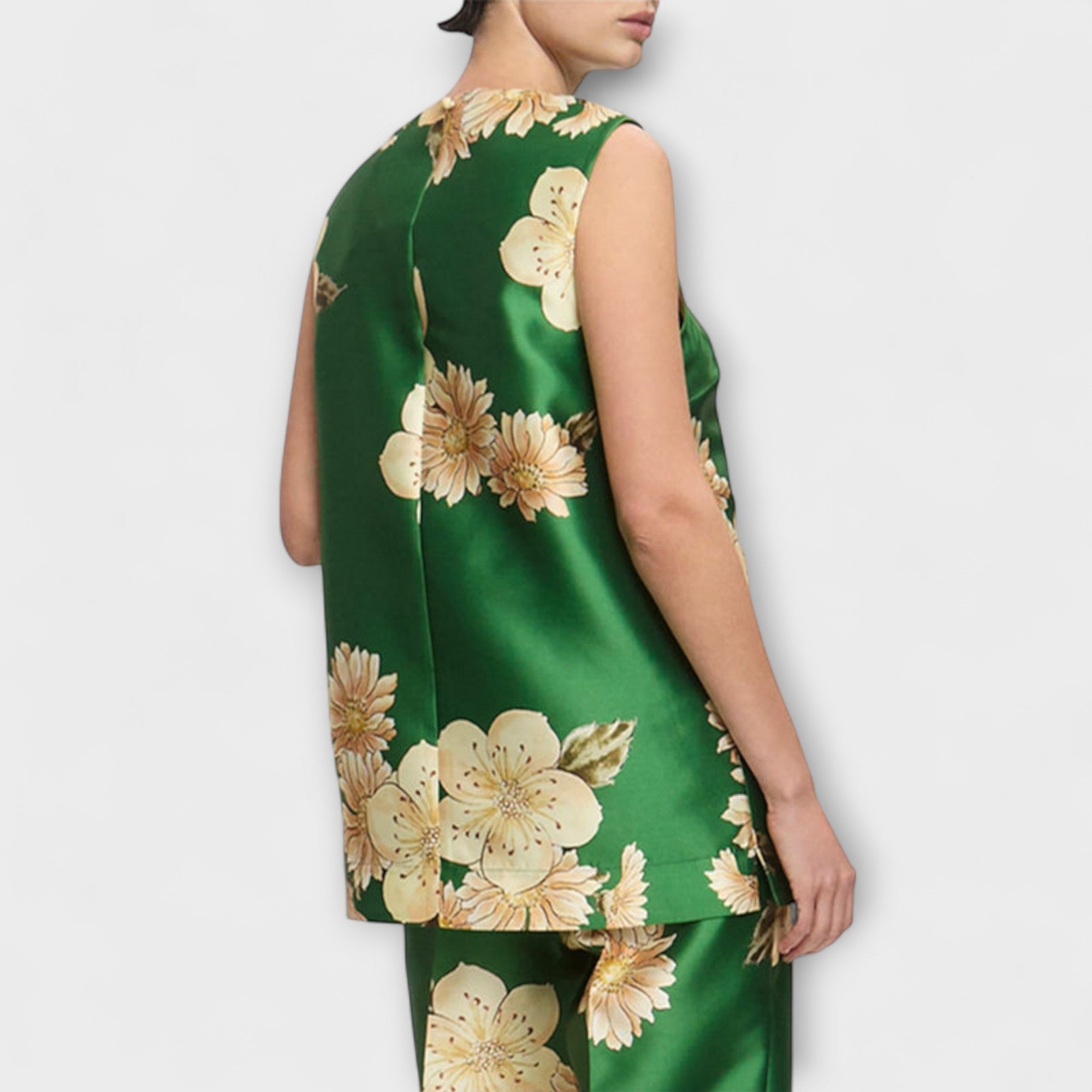 Clea - Completo Pantaloni Senza Maniche Salvia