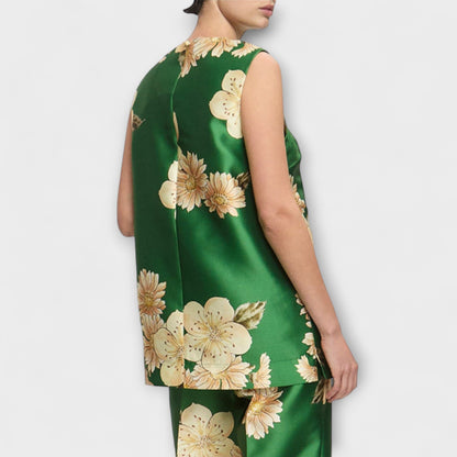 Clea - Completo Pantaloni Senza Maniche Salvia