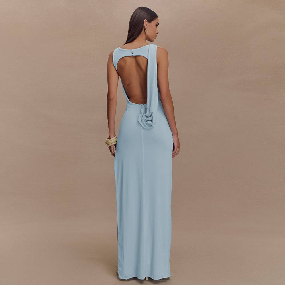 Rieke - Abito Maxi Elegante con Spacco Alto