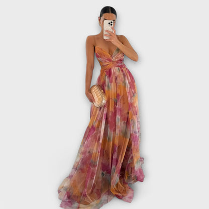 Abito Maxi Annai Mesh - Elegante e Scolpente