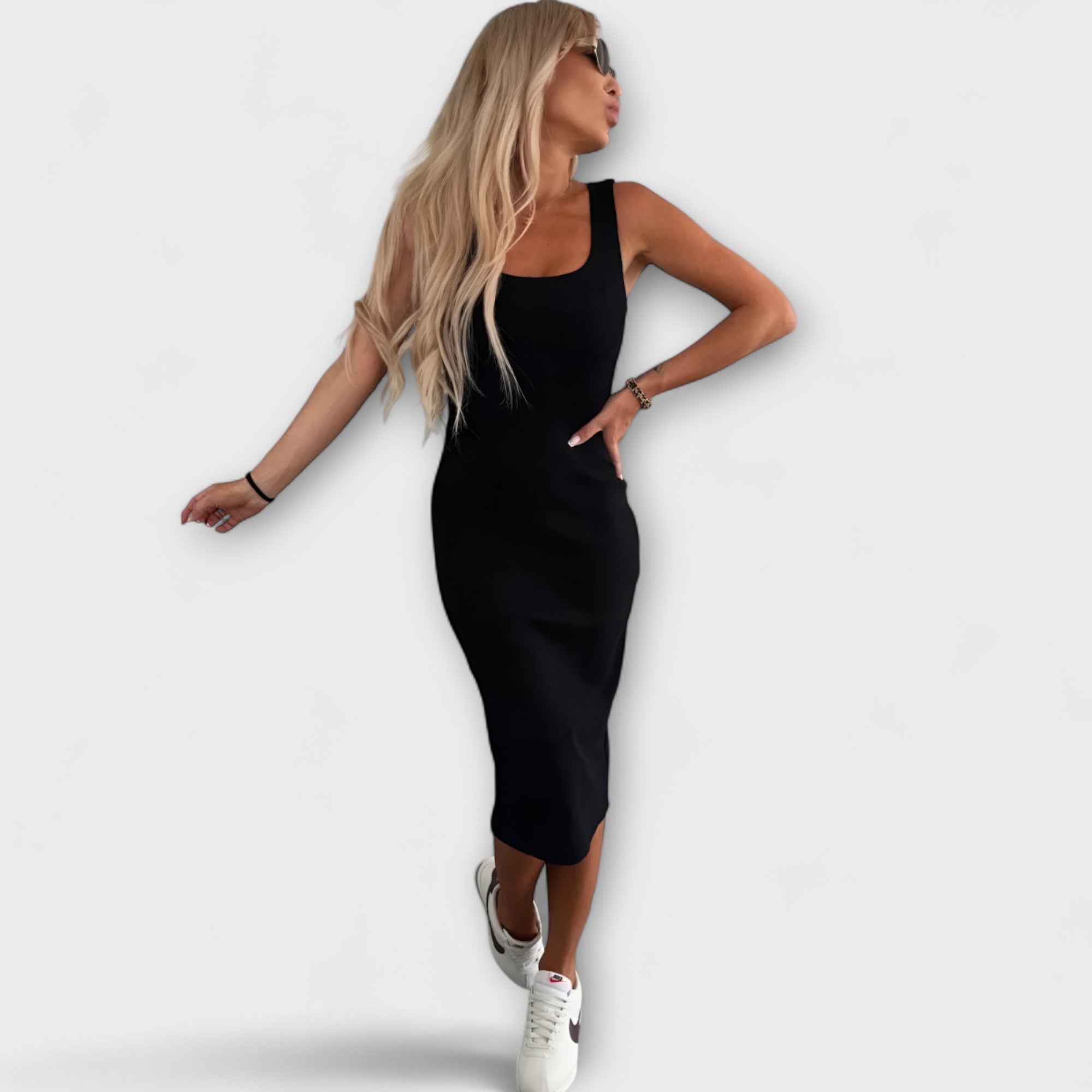 Manon - Abito Midi Confortevole & Cardigan